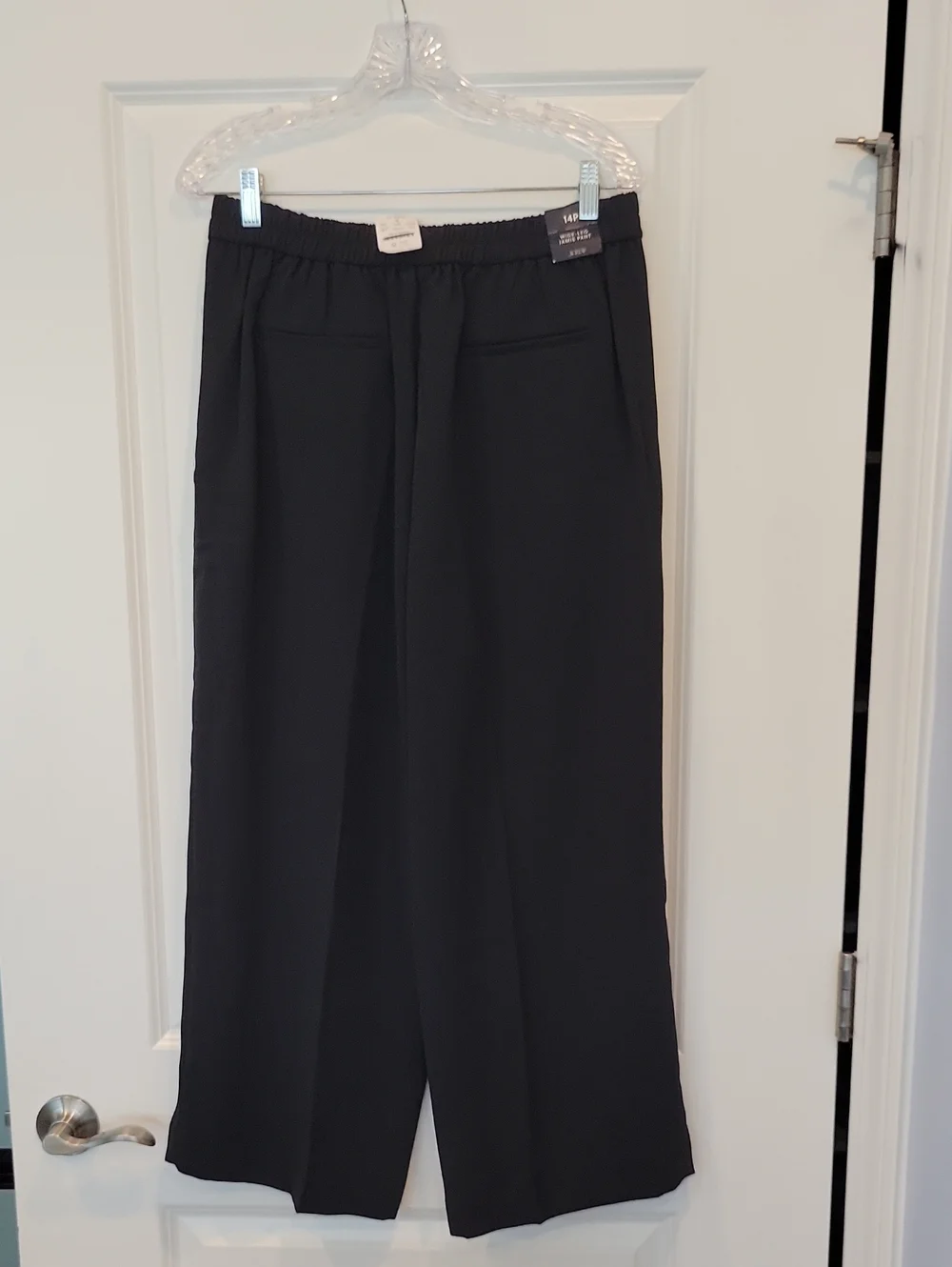 J. Crew Jamie Wide Leg Pull-On Pant In Black 14P NWT